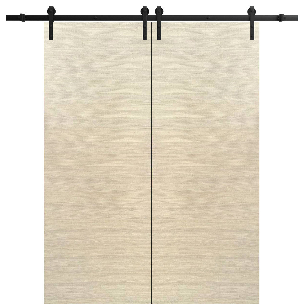 Double Barn Door 60 x 96 | Planum 0010 Natural Veneer | 13FT