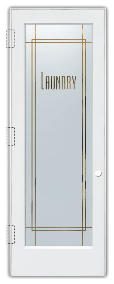 Laundry Door - Ultra Laundry - Primed - 30" x 96" - Knob on Right - Push Open