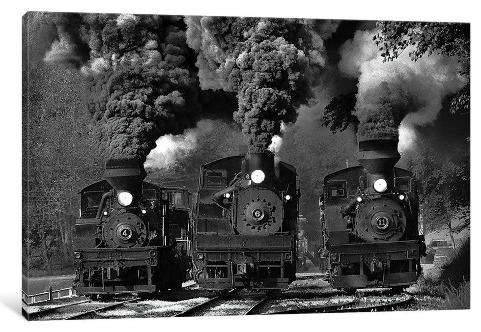"Train Race" by Chuck Gordon, 26x18x1.5
