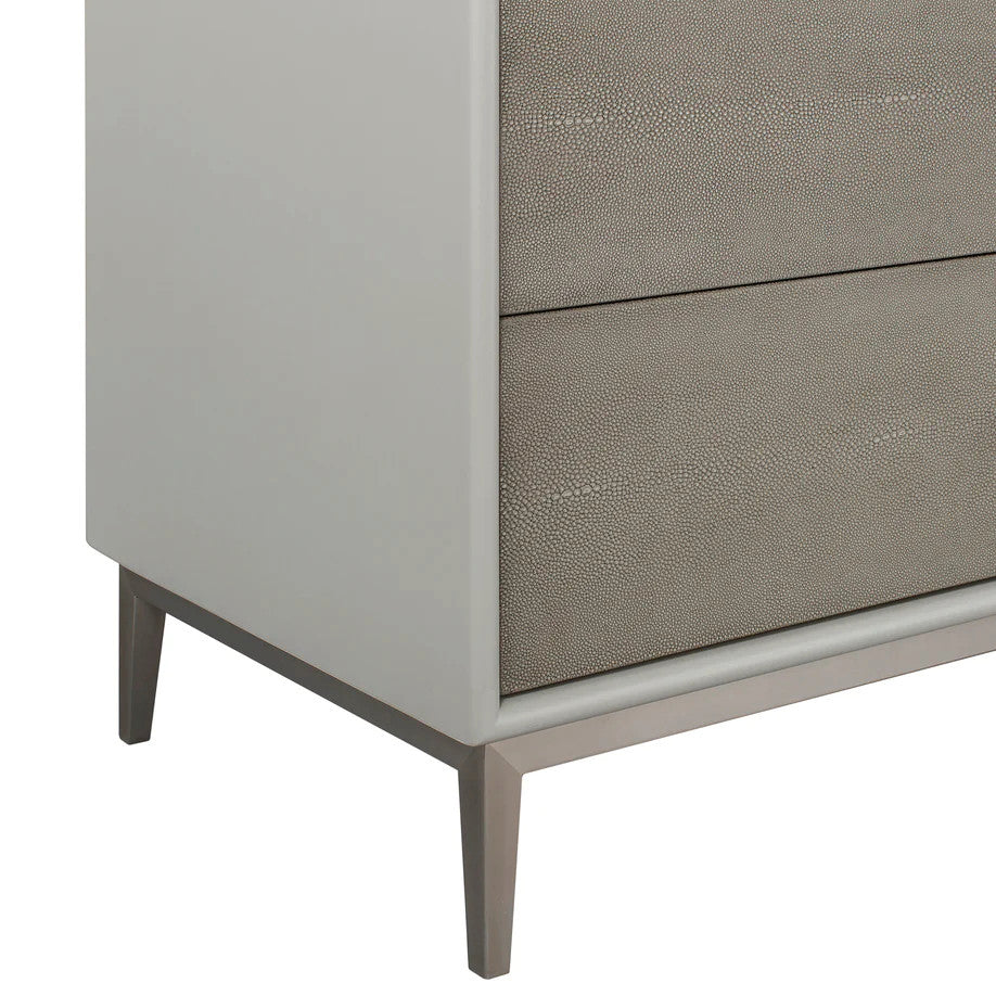 Sonder Living Alice Dresser 8 Drawer | Emboss Faux Shagreen