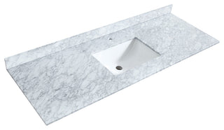 Marlena 60" Green Single Vanity, Top, Bronze Trim