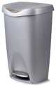 Umbra Brim 13 Gallon (50L) Trash Can With Lid, Nickel