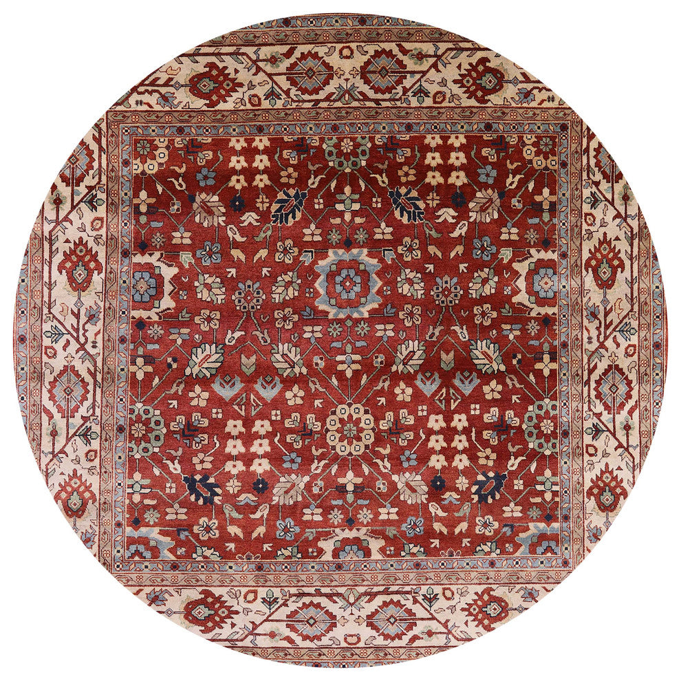Ahgly Company Indoor Round Mid-Century Modern Area Rugs, 4' Round
