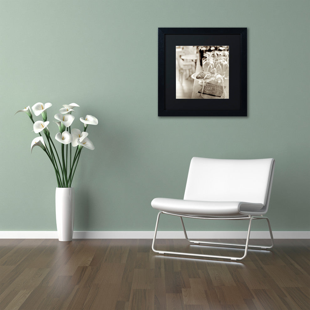 Alan Blaustein ''Lombardy IV'' Art, Black Frame, Black Mat, 11x11