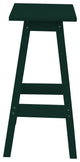 Poly Lumber Bar Stool, Turf Green, Bar Height, Square