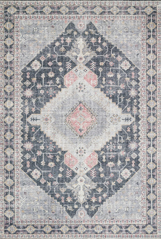 Loloi II Skye Area Rug, Charcoal/Multi, 8'0"x8'0" Round