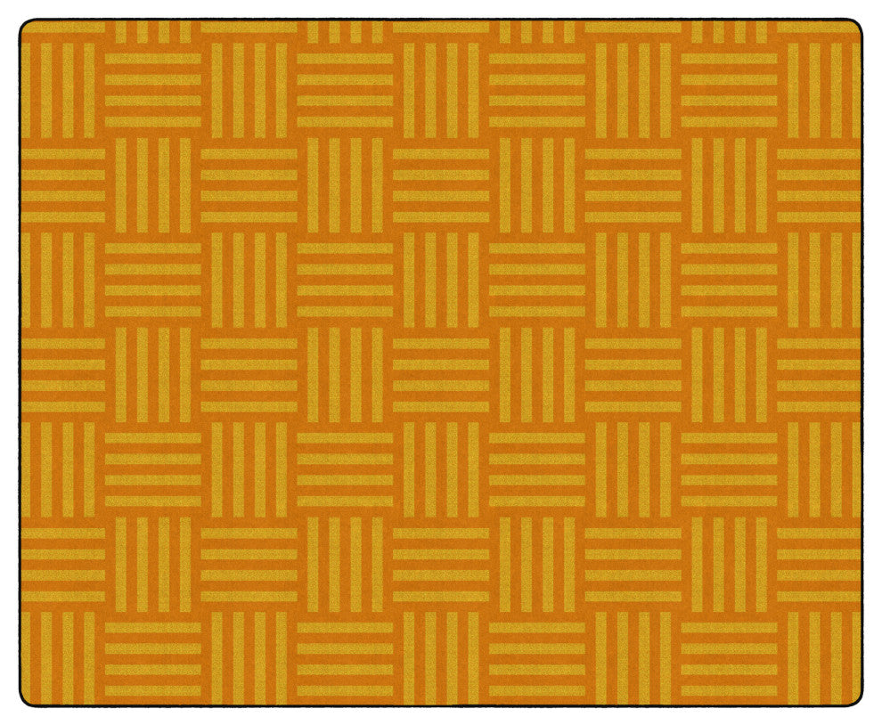 Flagship Carpets FE386-58A 10'6x13'2 Hashtag Tone on Tone Orange Rug(Seats 35