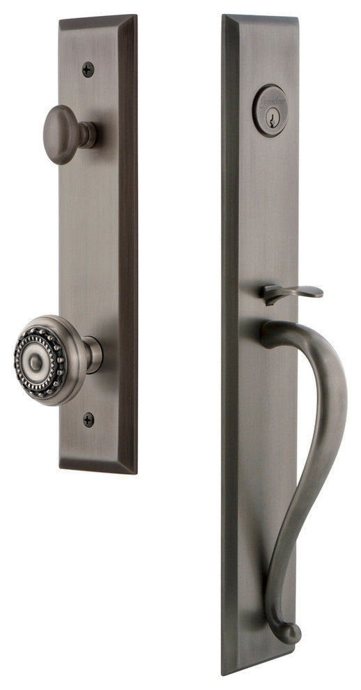 Fifth Avenue 1-Piece Dummy Handleset, S Grip and Parthenon Knob, 849563