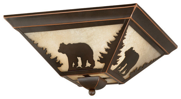 Bozeman 14" Flush Mount Burnished Bronze