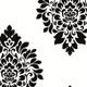 Shades, Damask Geometric Graphic White, Black Wallpaper Roll