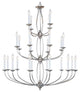 Home Basics Chandelier, Brushed Nickel