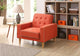 Navi Sleeper Chair, Tan Fabric, Orange Fabric