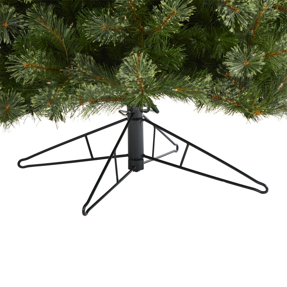 9' Cashmere Slim Faux Xmas Tree W/550 Warm White Lights & 1308 Bendable Branches