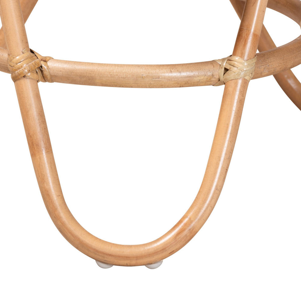 Saule Natural Brown Rattan End Table