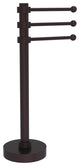 Vanity Top 3 Swing Arm Towel Holder with Groovy Accents, Antique Bronze