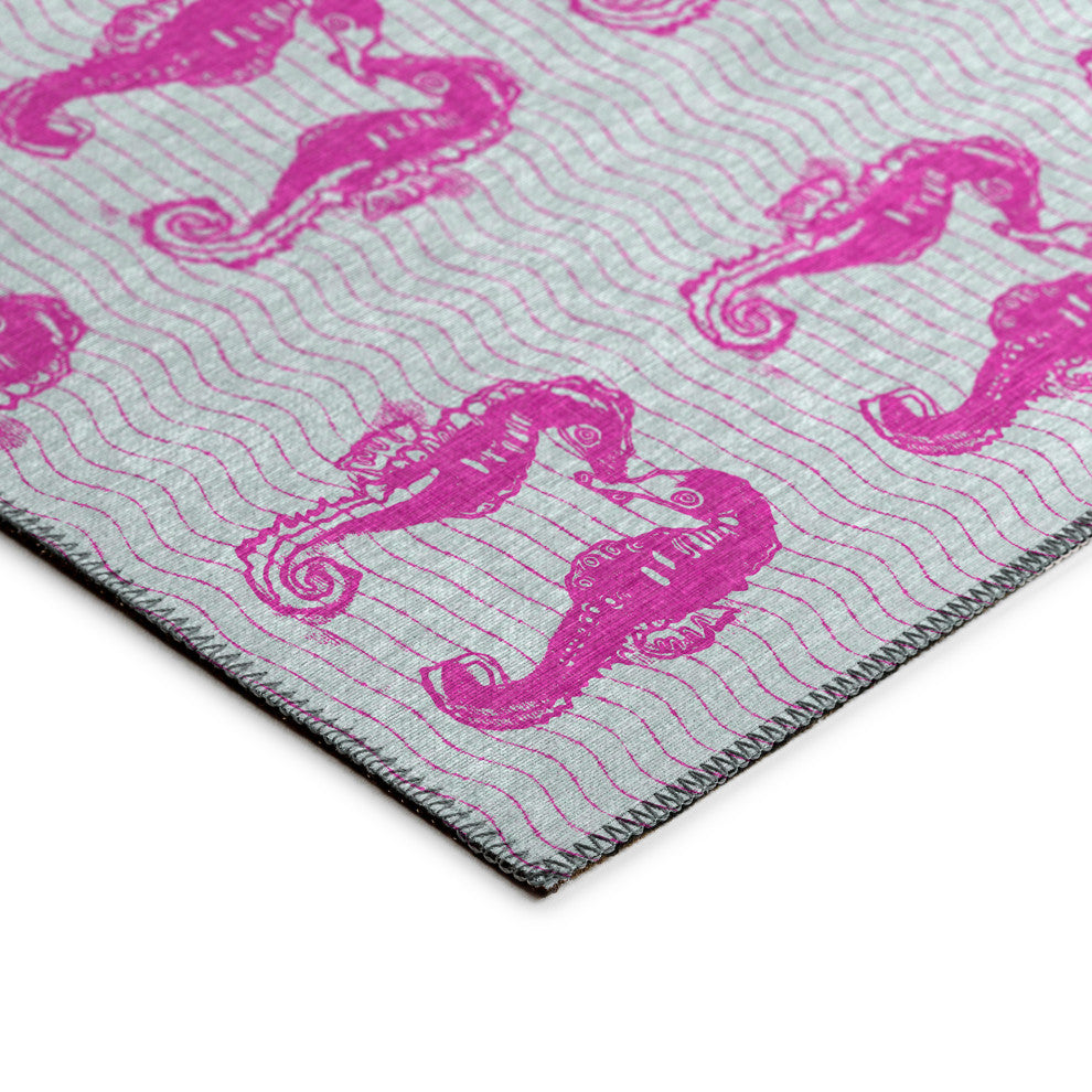 Indoor/Outdoor Seabreeze SZ15 Flamingo Machine Washable 5' x 7'6" Rug