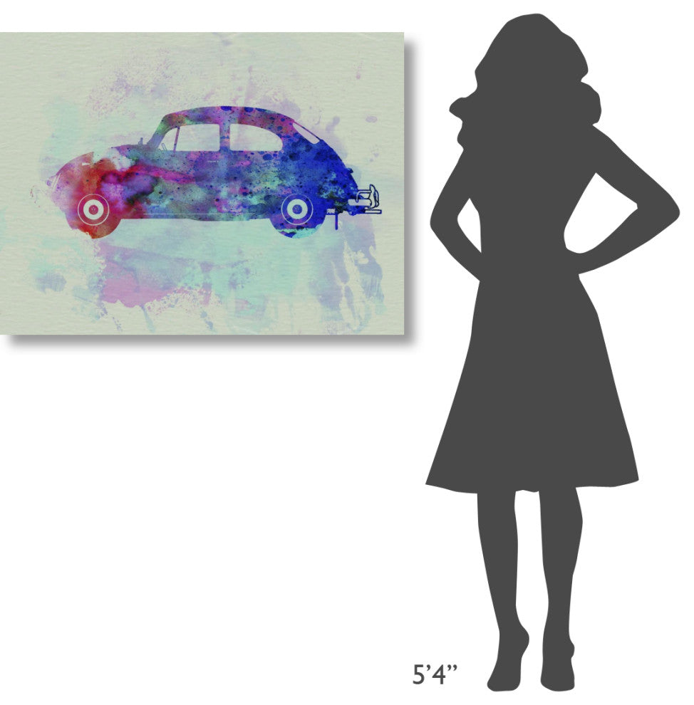 "VW Beetle Watercolor 1" Fine Art Print