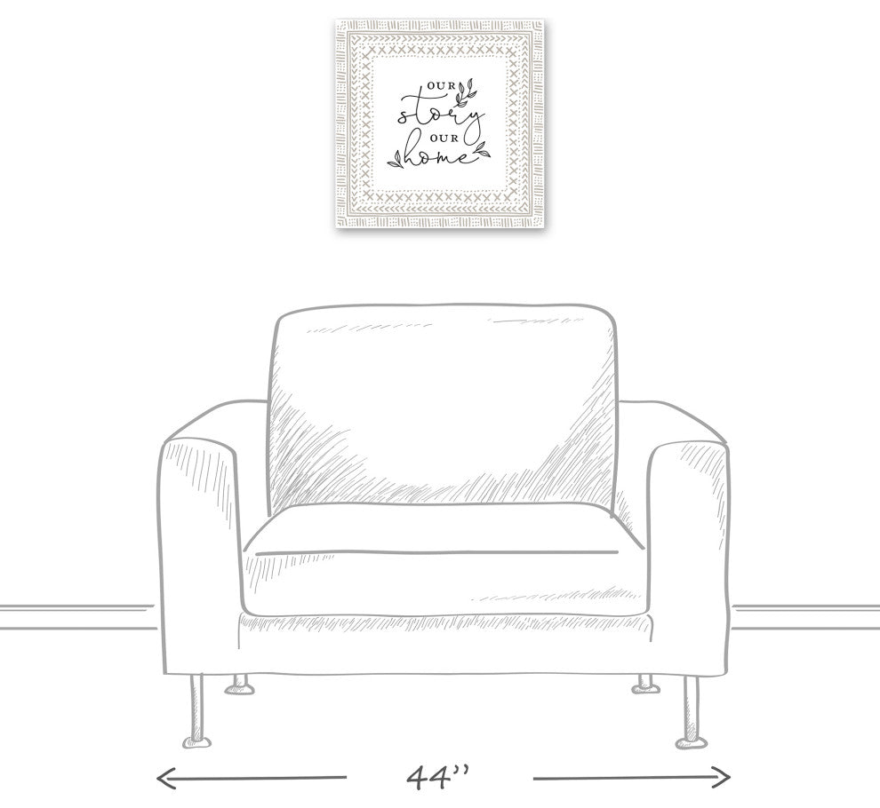 Our Story Our Home 16x16 Canvas Wall Art