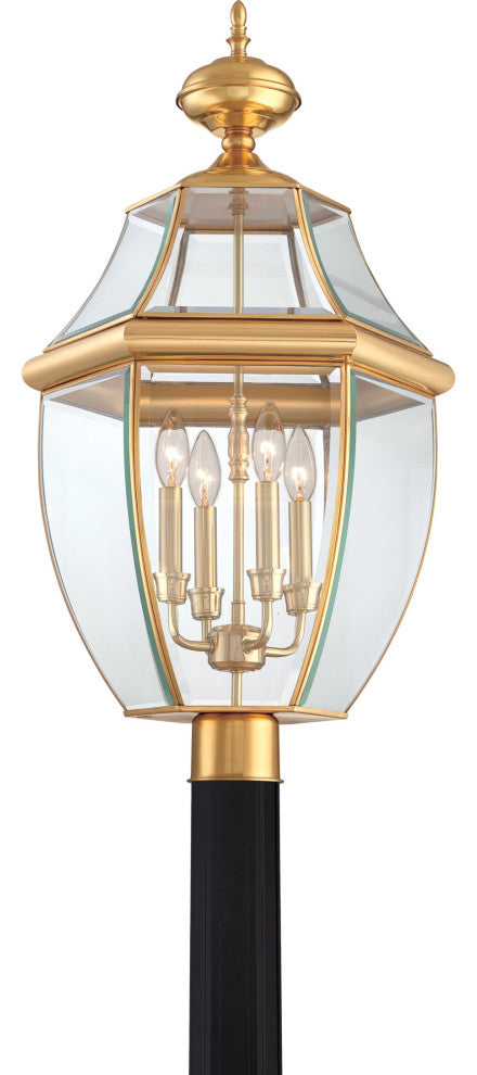 Quoizel NY9045 Newbury 4 Light 30" Tall Post Lantern - Mystic Black