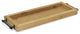 Long Wood Tray With Metal Handles