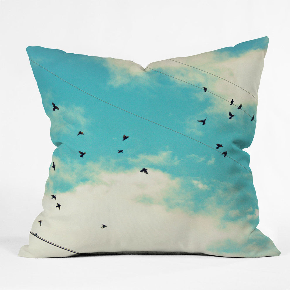 Shannon Clark Blue Skies Ahead Outdoor Throw Pillow