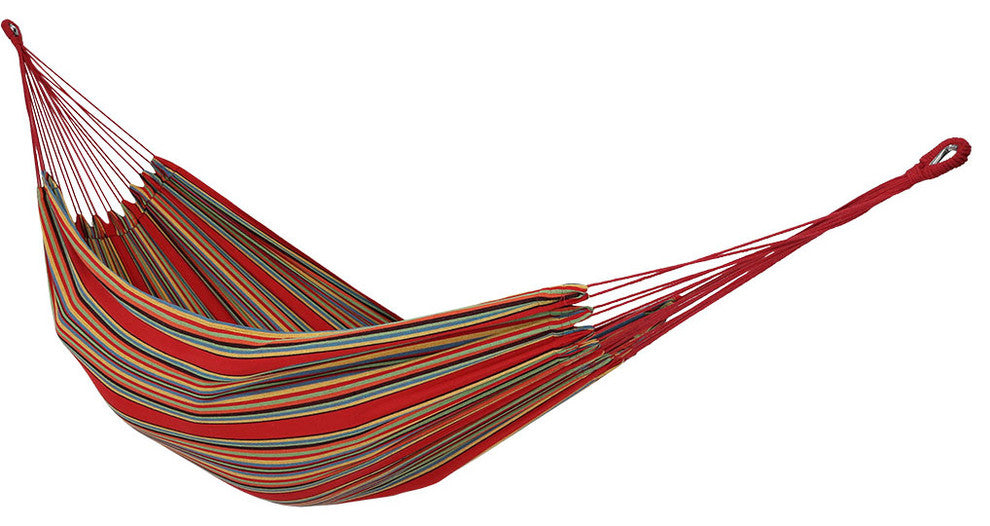 Sunnydaze Brazilian Double Hammock - 2-Person Portable Hammock Bed - Sunset