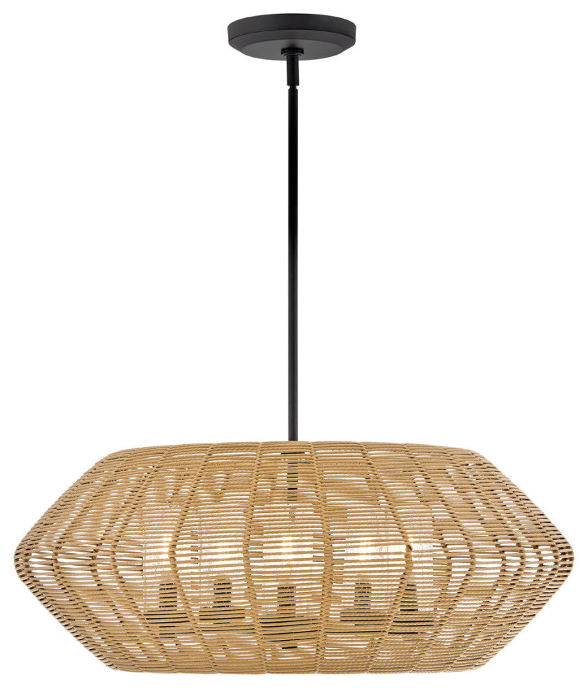 Hinkley Lighting 10385 Luca 5 Light 28"W Lisa McDennon Open Air - Black / Camel
