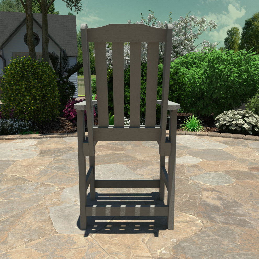 Springville Counter Dining Arm Chair, Weathered Acorn, Coastal Teak