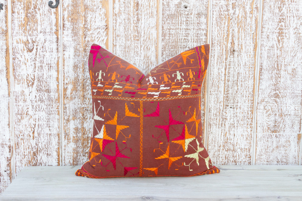 Zol Antique Indian Folk Pillow