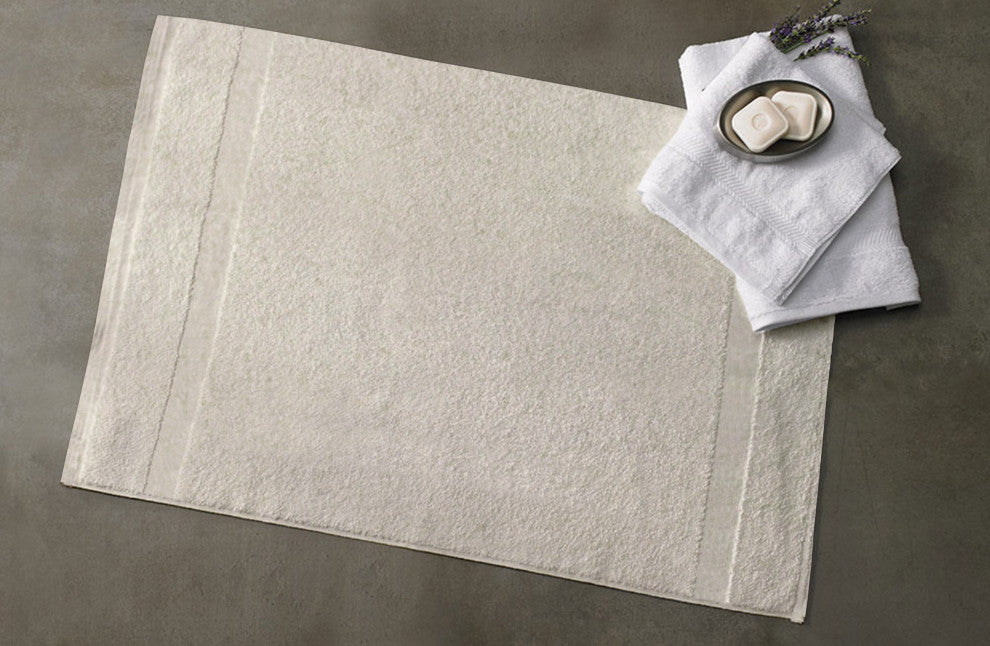 Organic Cotton Feather Touch Quick Dry 900 GSM Bath Mat, 20"X33", Ivory
