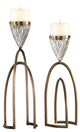 Uttermost Carma Bronze and Crystal Candleholders, Set of 2