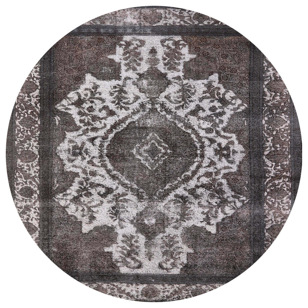 Ahgly Company Indoor Round Mid-Century Modern Area Rugs, 4' Round
