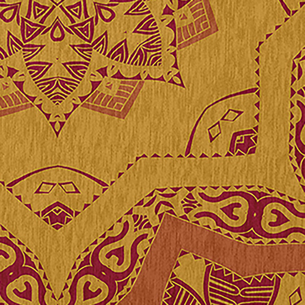 Shawl Indoor/Outdoor Rug, Nutmeg, 5' Round