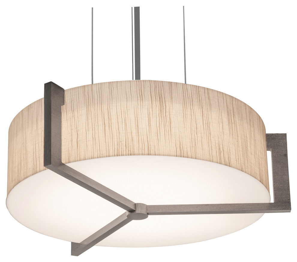 Apex 12'' Pendant, Weathered Gray, Jute Shade