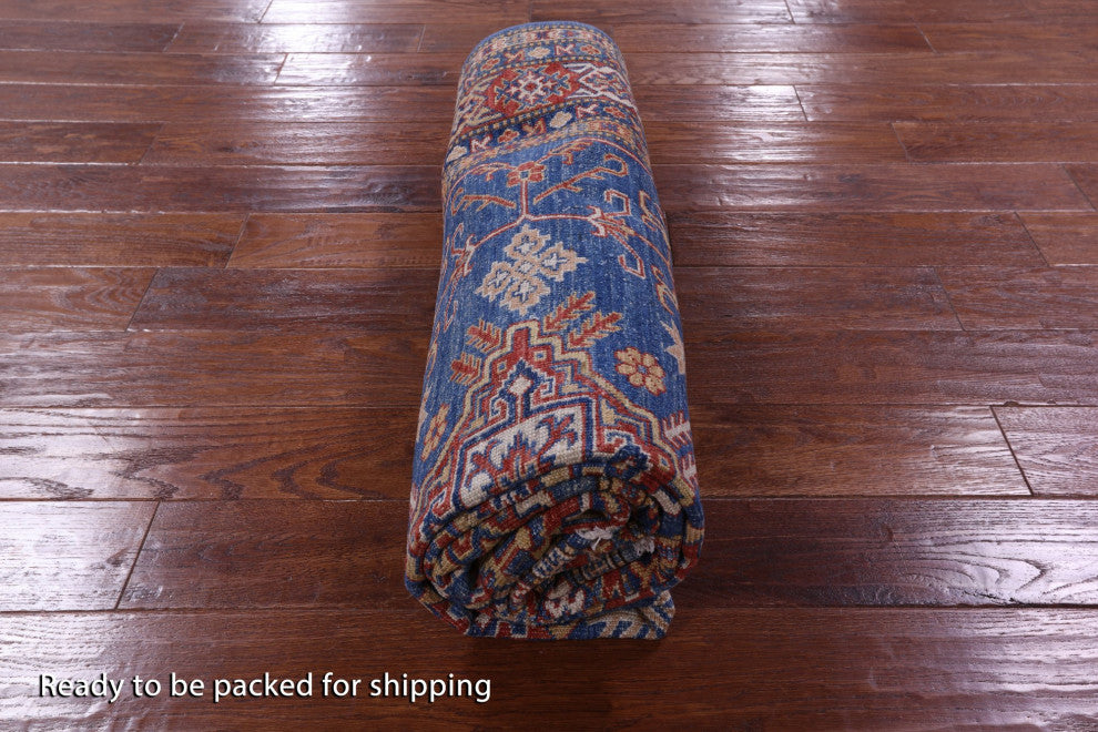5' 8" X 7' 11" Super Kazak Geometric Handmade Wool Rug Q10352