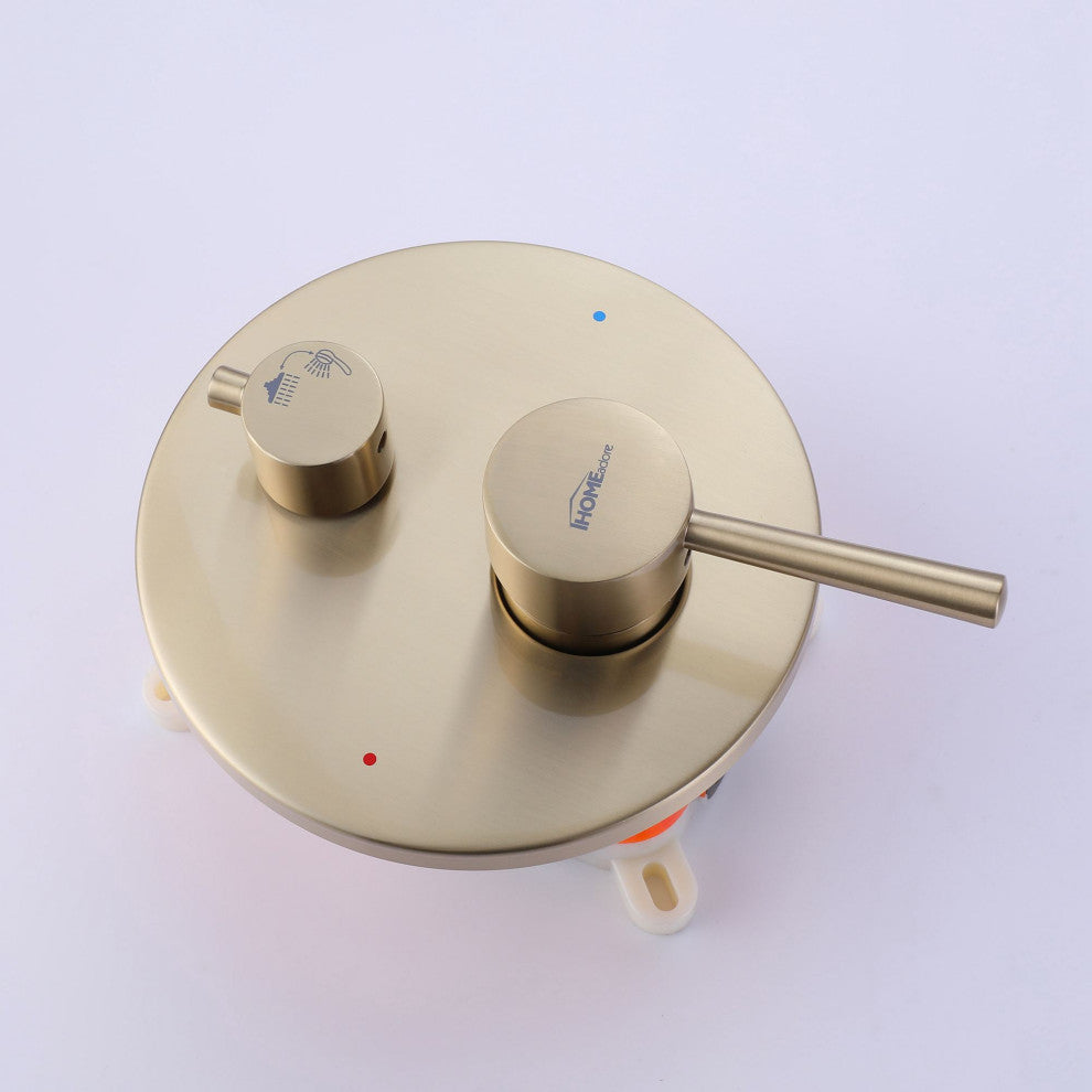 Round Two-function Concealed Bathroom Shower Set, With Embedded Box