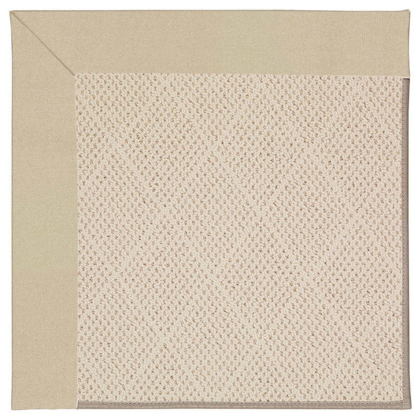 Zoe-White Wicker Machine Tufted Rectangle Rug, Ecru, 2'x3'