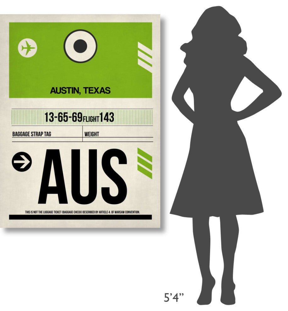 "AUS Austin Luggage Tag 1" Fine Art Print