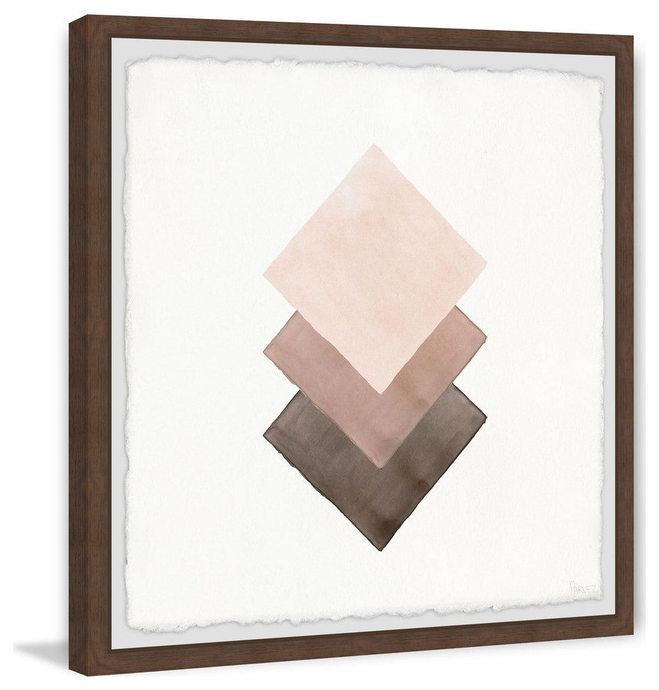 "Brown Tiles" Framed Painting Print, 32"x32"