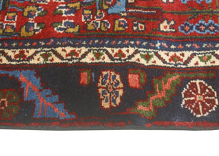 Fine Vintage Distressed Lulu Red/Charcoal Runner, 3'3 x 11'9