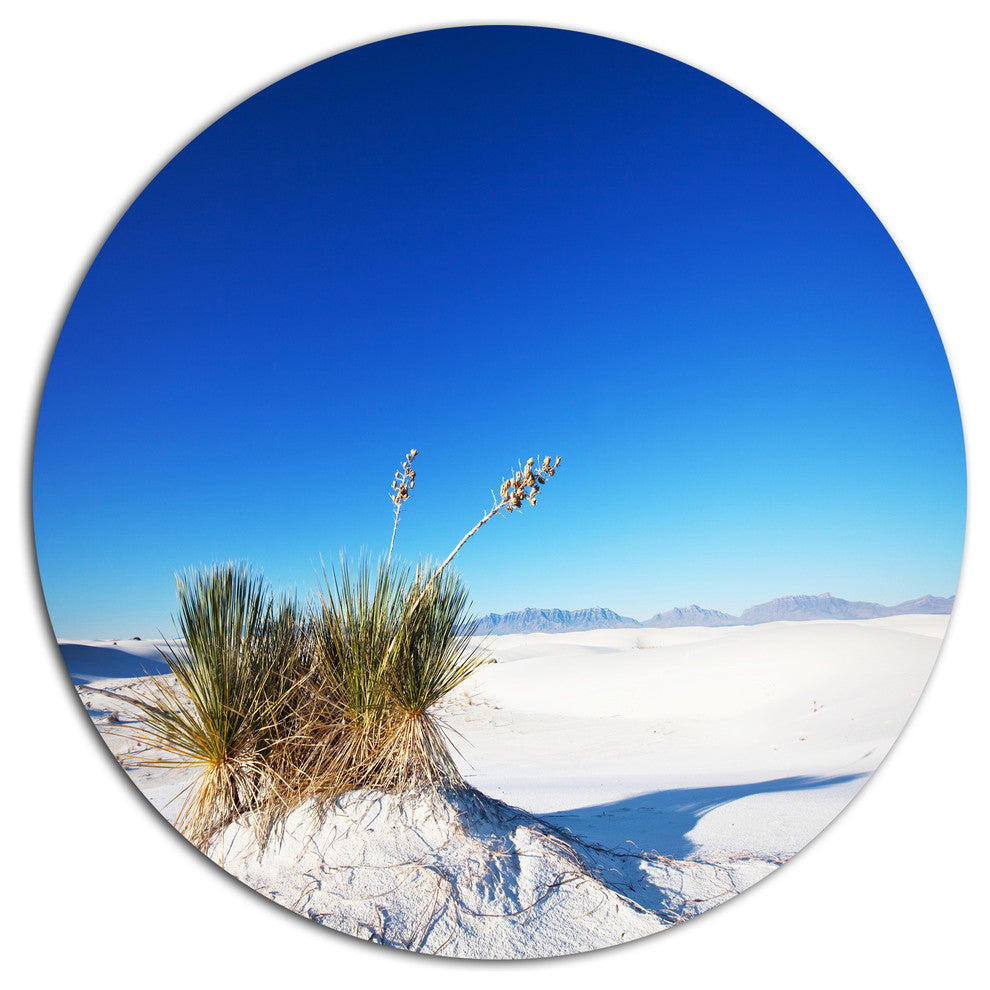 White Sands Park In Usa, Landscape Round Wall Art, 11"