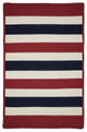 Portico PO29 Patriotic Stripe Indoor/Outdoor Area Rug, Rectangular 8'x11'