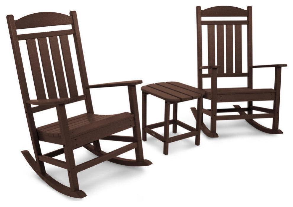 Polywood Presidential Rocker 3-Piece Set, Mahogany