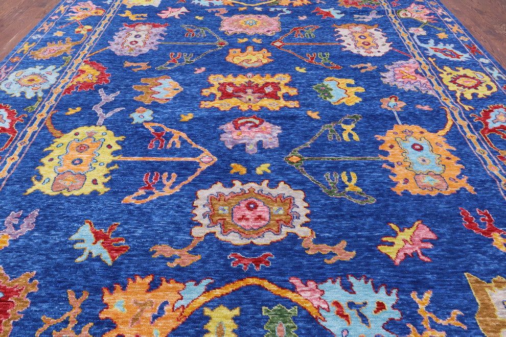 11' 11" X 14' 6" Hand Knotted Turkish Oushak Wool Rug - Q16121