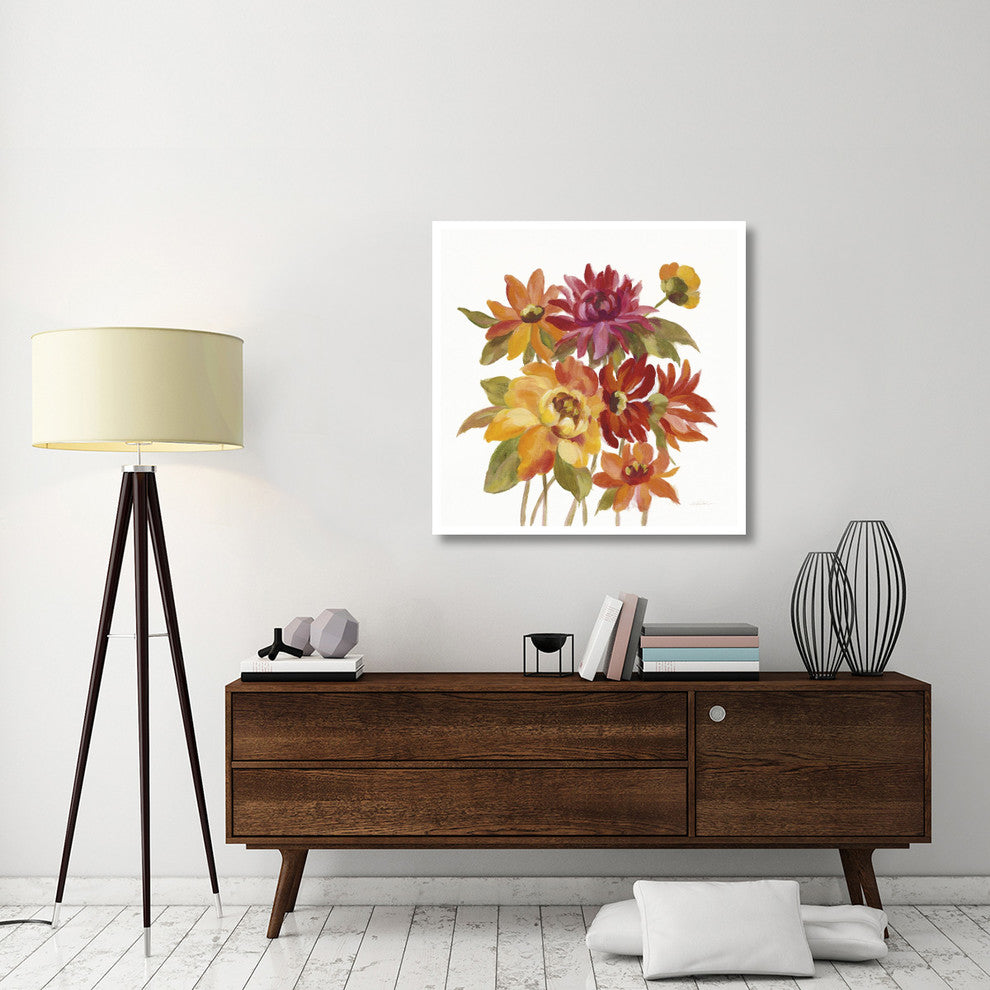 "English Garden I on White" Digital Paper Print by Silvia Vassileva, 38"x38"
