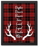 Reindeer Role Call 11x14 Black Framed Canvas