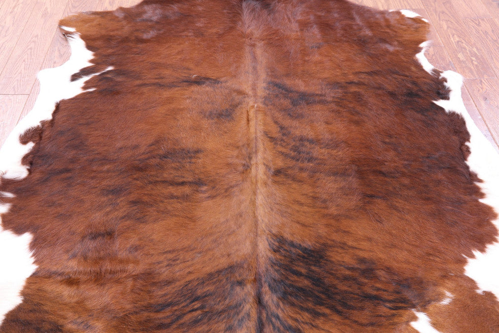 Organic Natural Hair-On Cowhide Area Rug 6' 3" X 5' 7" C2044