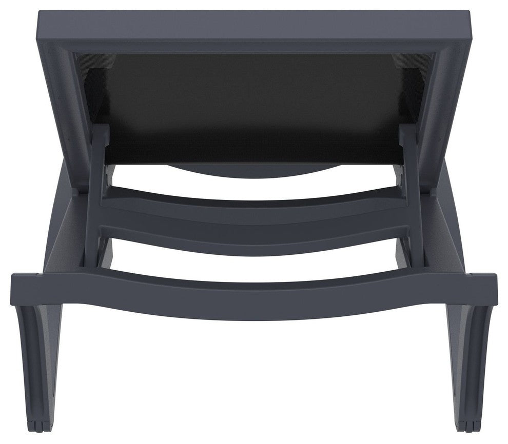 Compamia Pacific Sling Chaise Lounges, Dark Gray