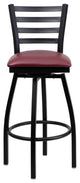 Flash Furniture Hercules 32" Swivel Metal Bar Stool in Black and Burgundy
