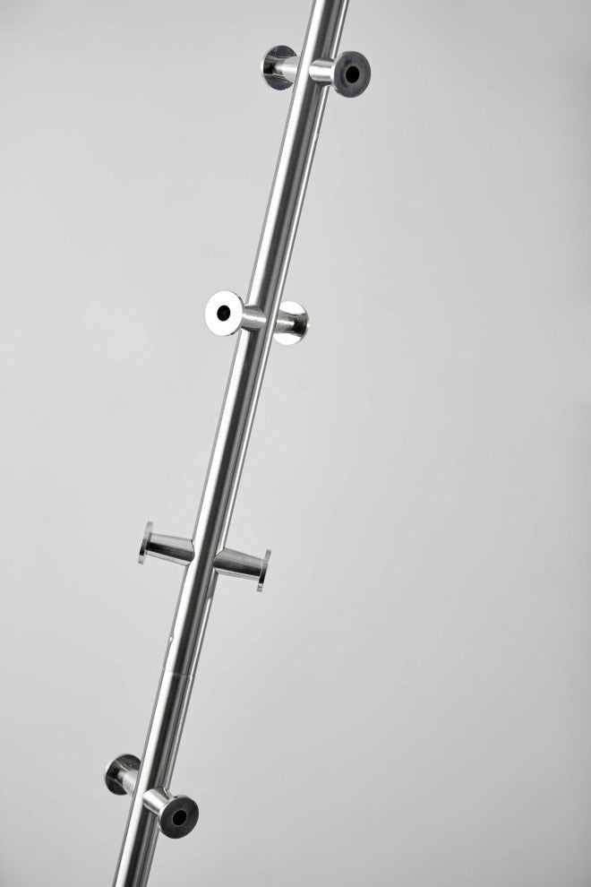 30.71" X 41.34" X 71" Brushed Steel Coat Rack